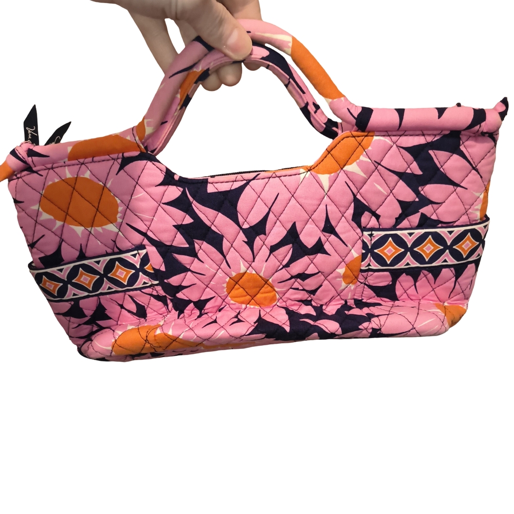 Vera Bradley Pink & Orange Floral Quilted Shoulder Tote